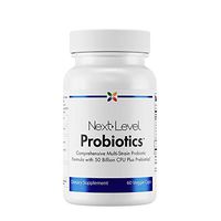 Stop Aging Now - NextLevel Probiotics - Comprehensive Multi-Strain Probiotic Formula with 50 Billion CFU Plus Prebiotics - 60 Veggie Caps