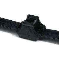 Hellermann Tyton DCT90HIRK2 Dual Clamp Tie 150 lb, Length 13", Max Bun Dia 1.3", Width .5", PA66HIRHS, Black (Pack of 50)