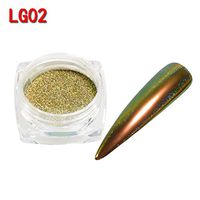 Hunputa Nail Art Decorating,Optical Chameleon Mirror Powder DIY Dust Nail Art Glitter Chrome Pigment (B)