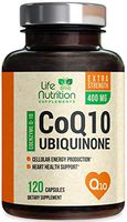 CoQ10 High Absorption Coenzyme Q10 400mg - Made in USA - Natural Antioxidant Support for Heart Health and Normal Energy Production for Men & Women - Non-GMO, Gluten Free - 120 Capsules