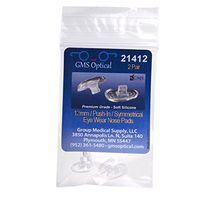 GMS Optical® Soft Silicone Symmetrical Shape Eyeglass Nose Pads (12mm Push-in, 2 Pair)