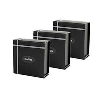 KissTies 3PCS Reusable Portable Magnetic Closure Black Display Gift Boxes Storage (4.3x4.3x1.8inch)
