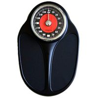 MUTANG Household Accurate Weighing Body Weighing Mechanical Scale Body Scale Indicator Health Scale Weight Loss Scale Weight Scale Machinery, All Steel Body ▏ No Battery (Color : Red)