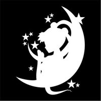 Sailor Moon Praying - Vinyl 5" tall (color: WHITE) decal laptop tablet skateboard car windows sticker