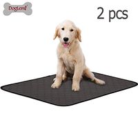 XVSESES Reusable Pee Pad + Free Puppy Grooming Gloves/Quilted, Fast Absorbing Machine Washable Dog Whelping Pad/Waterproof Puppy Training Pad/Housebreaking Absorption Pads (Gray, S 60 * 45CM)