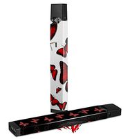 Skin Decal Wrap 2 Pack for Juul Vapes Butterflies Red JUUL NOT INCLUDED