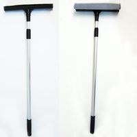 2 Telescopic Squeegee Window Cleaner Sponge Tool House Shower 48" Scrubber New