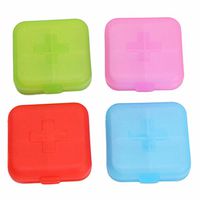 ISKYBOB Set of 4 Portable 4 Compartments Capsules Cross Pill Case Box,Pill Containers for Home & Travel