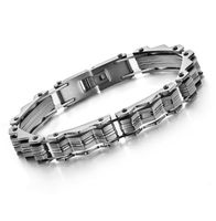 LOVE Beauties Athena Jewelry Titanium Series Men's 10MM Bicycle Chain Design Special Style Titanium Magnetic Bracelet in a Nice Gift Box, Anti-Fatigue, Pain Relief