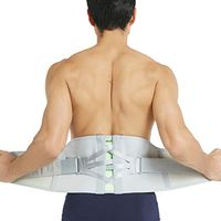 Neotech Care Back Brace - Breathable & Adjustable Support for Lower Back Pain - Double Pulley Compression Straps Lumbar Belt Corset - Grey (Size XS)