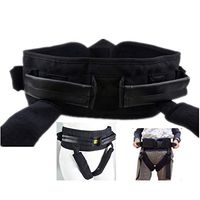 XIHAA Multifunctional Breathable Wheelchair Seat Restraint Belt, Elderly Dining Chair Seat Belt,Adjustable Length,Anti Fall Proof Non Slip Black,M