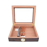 YSYYSH Smoking Set/Cigar Humidors Cigar Cabinet with Hygrometer and Humidifier Glass Top Cigarette Packs Can Hold 30 Cigars in Large Capacity. Thicken Professional Storage Cigar Men's Gift Box Cigar s