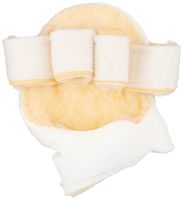 Rolyan Palm Protector with Finger Separators, Right Handed Glove for Finger Contracture Prevention, Comfortable Hand Cushion with Sherpa Lining On Palm and Finger Separations for Maximum Protection