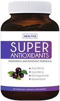 Super Antioxidant Supplement - Powerful Super Food Antioxidants Blend - Acai Berry, Goji Berry, Pomegranate & Trans Resveratrol - Natural Herbal, Fruit Formula - Skin Care - Made in USA - 60 Capsules