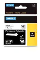 DYMO Rhino Permanent Adhesive Polyester Label Tape, 1-inch, 18-foot Cassette, Clear (1805433)