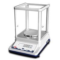 ZYY 0.001g Laboratory Electronic Scale Precision Analytical Balances Digital LCD Jewelry Scales Pharmacy School Waterproof White (Size : 210g/0.001g)