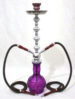 Sale!! AMETHYST CRYSTAL 26" Large 2 Hose Hookah Pipe Sheesha Nargila for Shisha Smokers