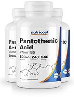 Nutricost Pantothenic Acid (Vitamin B5) 500mg, 240 Capsules (3 Bottles)