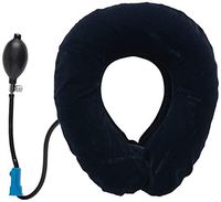 OnVigor - Cervical Neck Brace Traction Device - Inflatable Adjustable Travel Collar Pillow with Pump - Home Back Stretcher Pain Relief and Improve Posture - Spinal and Pinched Nerve Decompression