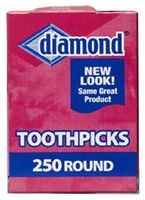Diamond Round Toothpicks, Pack of 250 (6)