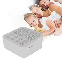 White Noise Machine for Sleeping & Relaxation, Bluetooth Connection Sound Machine with 8 Soothing All-Natural Sounds, Auto-Off Timer and USB Output Charger