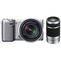 Sony NEX5RK/B2BDL NEX5RK 16.1 MP Compact System Camera with 3-Inch LCD (Silver) and 55-210mm Lens Bundle