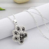 Pendant Glitter Lover Necklace Chain Dog Paw Love Heart Footprint Jewelry Bright For gift Simple Cheap Elegant Jewerly Women Beads Comfortable Accessory Comfy