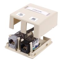 Hubbell ISB2OW Housing, Surface Mount, 2 Port, Office White
