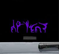 Gymnastics Girls Vinyl Decal Sticker (PURPLE)