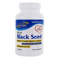 Oil of Black Seed 1000 mg North American Herb & Spice 90 Softgel