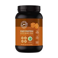 Stellar Labs Pure Cold-Pressed Salted Caramel Whey Protein Powder, Gluten-Free, High Protein, All Natural with Stevia, Low FODMAP, 28 Servings, 32oz