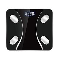 Ultra-Thin Analyzer Bathroom Scale, Measuring Weight BMI Body Fat Percentage Body Water, Slim Design, Easy to Read Digital Display CQOZ (Color : A)