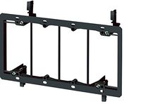 ARLINGTON INDUSTRIES LV4 2477657 Low Voltage Mounting Bracket for Existing Construction, 4 Gang, Black