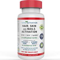 Hair, Skin and Nails Growth Formula, 5000 mcg Biotin, Silica, OptiMSM, Healthy Hair Formula, Strong Nails, Firm Skin, 28 Supplement Multi Vitamin Blend for Men and Women, 60 Tablets