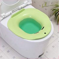 Patient Sitz Bath, Personal Portable Bidet Plastic Washing Bowl for Hemorrhoidal Relief for Pregnant Women and Elderly,Green