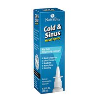 NatraBio Cold & Sinus Nasal Spray | Homeopathic for Temporary Relief of Cold & Sinus Symptoms, Congestion, Pressure, Headache & Runny Nose | 0.8oz