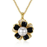 Gold Necklaces Pendant Jewelry Birthday Gifts Presents Gemstone for Women Anniversary Zirconia Crystal