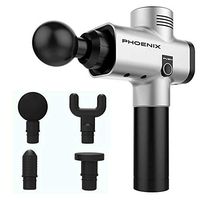 Hand held Deep Muscle Fascia Massage Gun, Cordless Rechargeable Deep Tissue Massager&Muscle Portable Massage Device Massage Body Relax Tools for 4 Massage Head