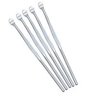 Grey990 5 Pcs Ear Care Earpick Stainless Steel Ear Pick Wax Curette Remover Cleaner Care Tool