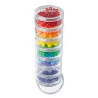 GMS Large Clear 7 Day Pill Organizer - Stackable with Extra Lid and Adhesive Labels for Each Day of The Week for Supplements, Vitamins, Prenatal Care and Medications