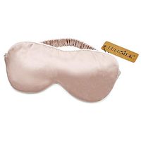 LULUSILK Double-Side Silk Sleep Eye Mask Blindfold with Strap, Smooth Eye Cover Eyeshade with Border for Men,Women or Kids(Pink)