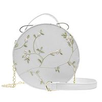 Makeup Bag,Lace Fresh Handbag Crossbody Bag Solid Color Small Round Bag