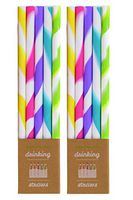 Just Bright Reusable Drinking Straws, 10 Tie-Dye Straws - Flexible Silicone Straws For Drinks - Fits 20oz & 30oz Tumblers, Bottles, Glasses - Reusable Straws Reduce Plastic Waste