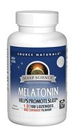 Source Naturals Sleep Science Melatonin 1 mg Orange Flavor - Helps Promote Sleep - 100 Lozenge Tablets