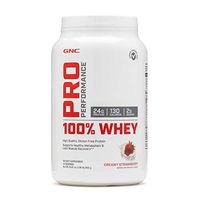 GNC Pro Performance 100% Whey Protein Powder - Creamy Strawberry, 25 Servings, Supports Healthy Metabolism and Lean Muscle Recovery