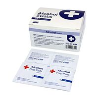 Alcohol Prep Pads, Alcohol Wipes Individually Wrapped, 100Pcs Large Size 2.4x2.4 Inch, Medical Cotton for Wounds, Personal Cleansing Wipes for Mobile Phones Watches Earrings