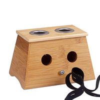 ZHONGJIUYUAN Bamboo Moxa Box Burner Moxa Roll Stick Holder Neck Body Naval Acupoint Massage Therapy Chinese Traditional Moxibustion Tool (2 Hole)