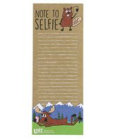 Note To Selfie Notepad Magnetic Animal Print Notepad by LazyOne | 50 Easy Tear Off Sheets Of Paper (ONE SIZE)
