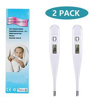2 Pack Digital Medical Baby Thermometer for Babies Infants Kid Toddlers Adult Fever Waterproof Cavity Oral Rectum Mouth Armpit Thermometer LCD Display Electronic Thermometer