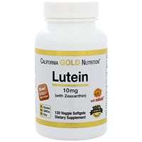 California Gold Nutrition Lutein with Zeaxanthin 10 mg 120 TapiOgels, Egg-Free, Gluten-Free, Fish-Free, Milk-Free, Peanut Free, Soy-Free, Shellfish Free, Treenut Free, Wheat-Free, CGN